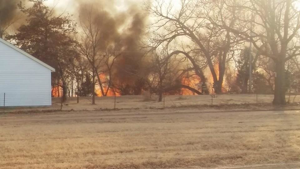 Brush fire in south Wichita