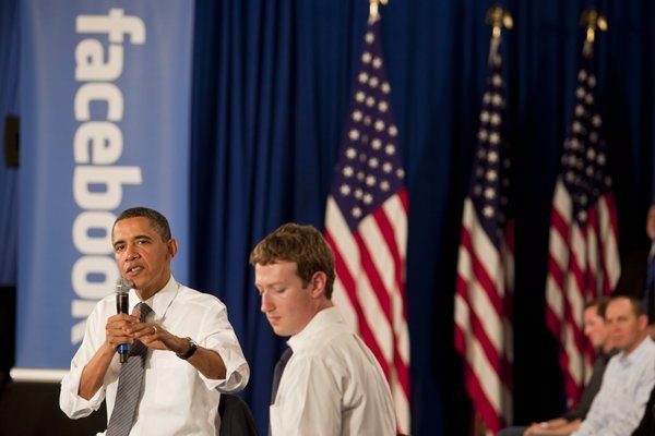 Obama Facebook Zuckerberg