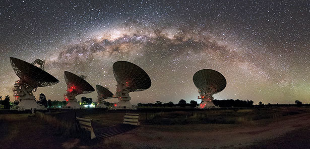 Radiotelekope des CSIRO Compact Array in Australien