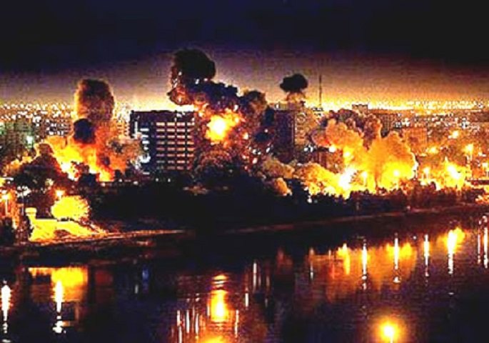 Bombenhagel auf Bagdad