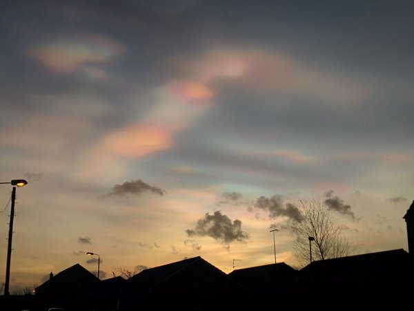 rainbow clouds this morning over York road/M2 Belfast 