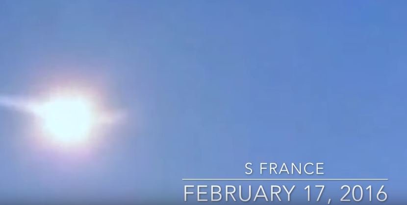 meteor fireball over southern France 17.02.2016