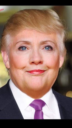 Trillary,Photoshop Hillary und Trump