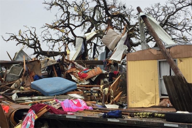Texas tornado damage
