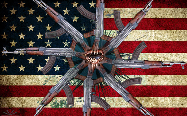 USA Fahne Waffen, US flag weapon