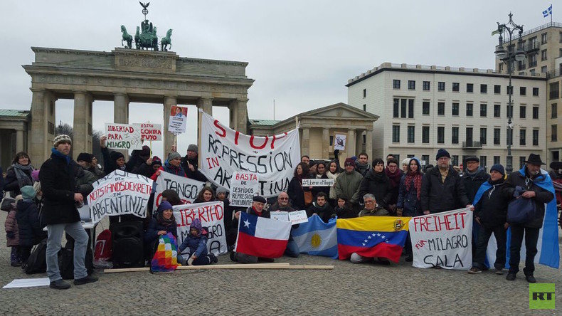 Protest gegen Repression Argentinien Berlin 2016