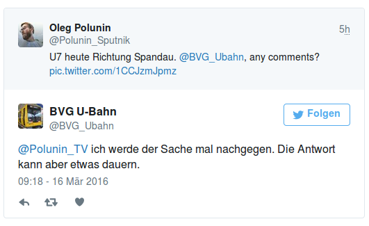 Tweet U-Bahn Berlin Bigbrother Gag