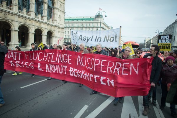 proteste flüchtlingspolitik wien