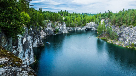 Gebirgspark Ruskeala in Karelien Russland