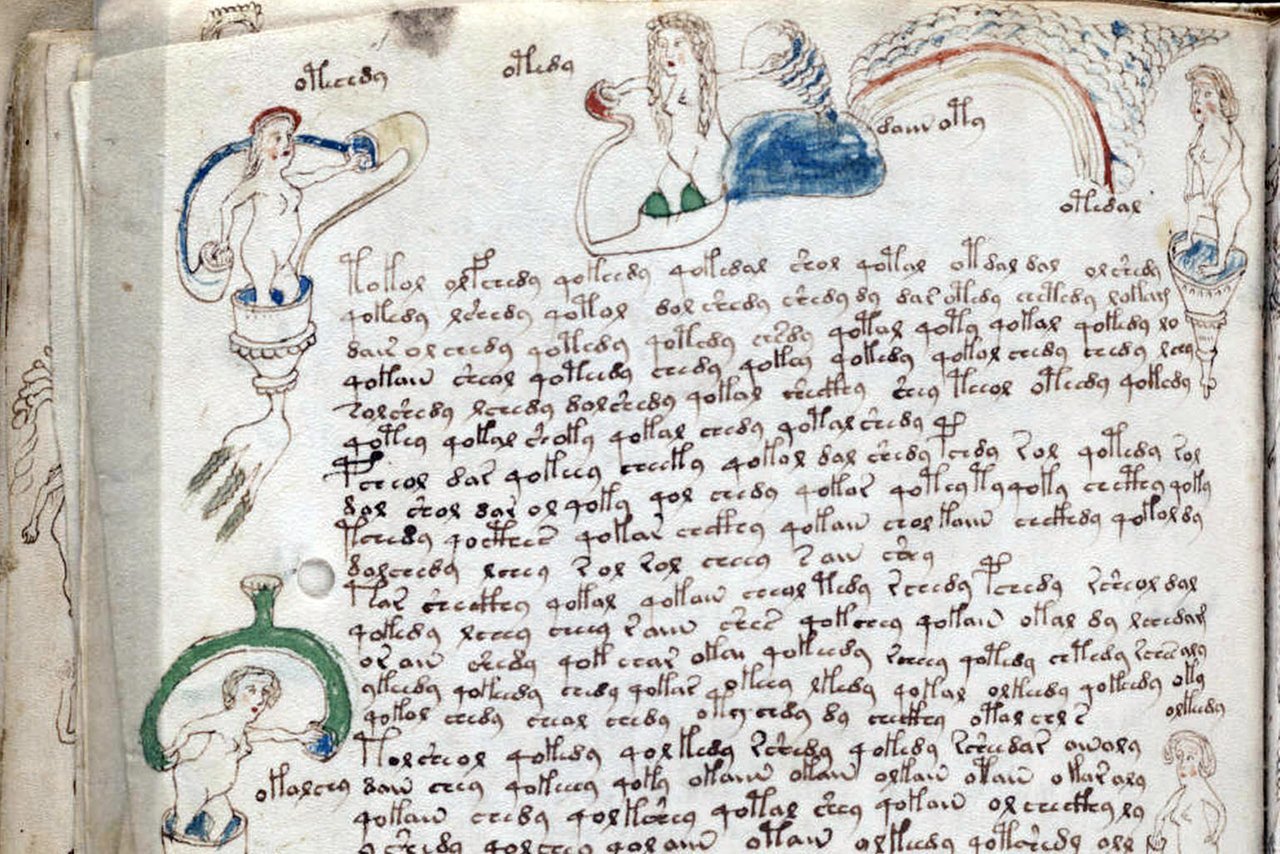 Seite aus dem Voynich Manuskript