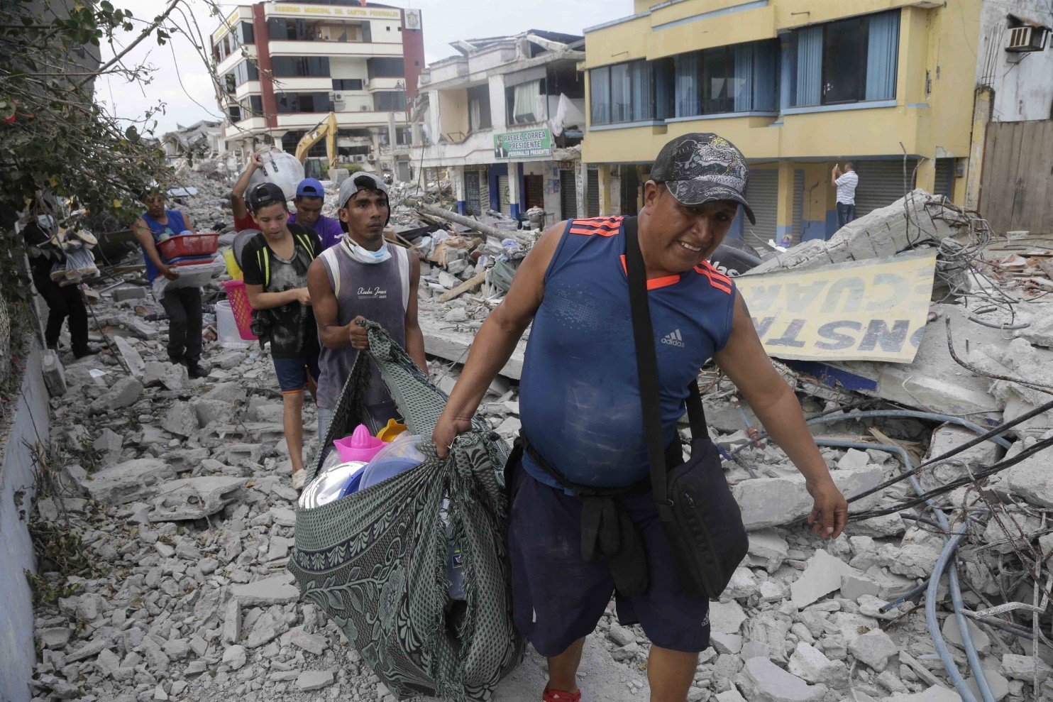 Ecuador earthquake survivors