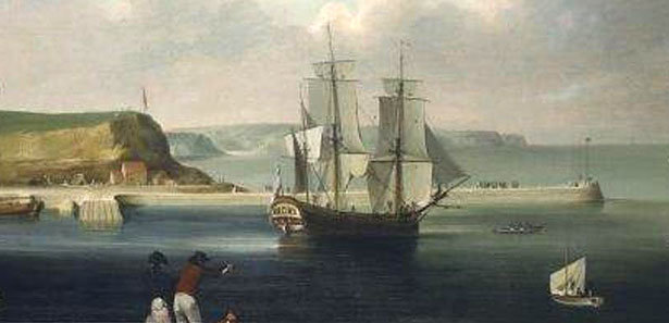 Gemälde Endeavour mit James Cook