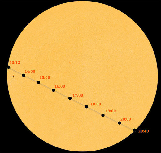 Merkurtransit am 9. Mai 2016