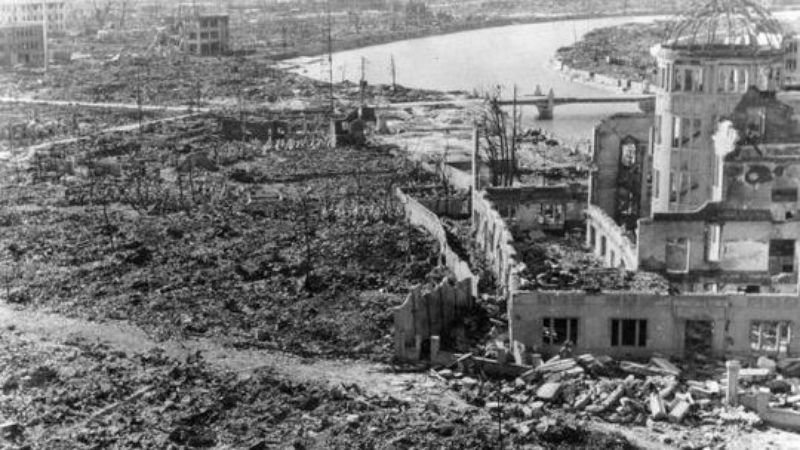 Hiroshima nach dem Atomwaffenanfriff