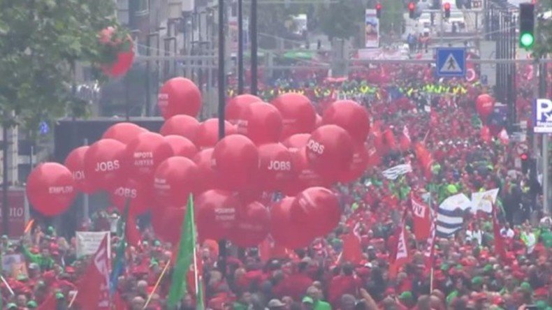 Massenproteste Brüssel