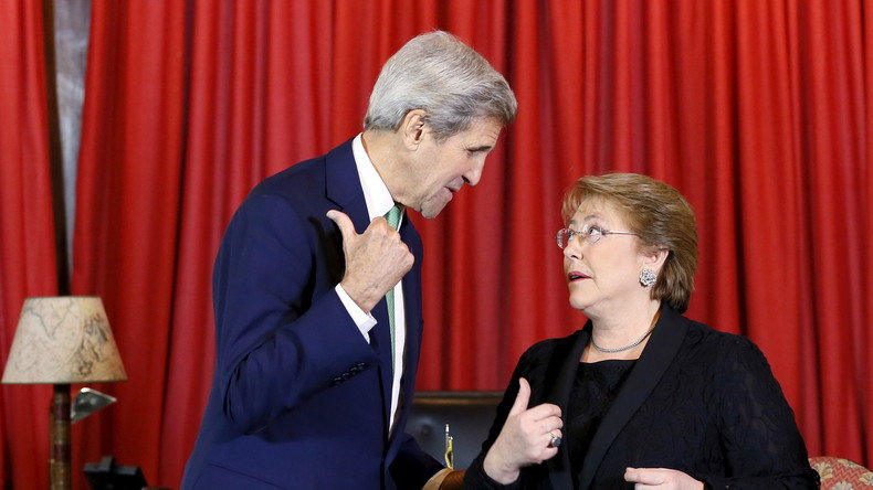 US-Einfluss Südamerika,Kerry mit chilenischer Präsidentin