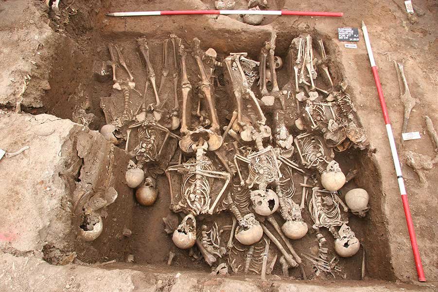 Massengrab von Pestopfern / mass grave plague Ellwangen Southern Germany