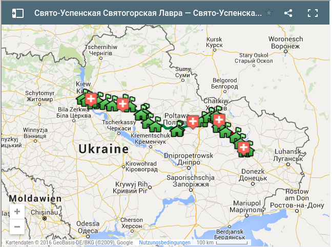 Karte Ukraine Prozession für Frieden