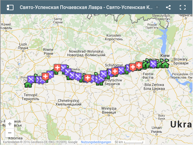 Karte Ukraine Friedensprozession