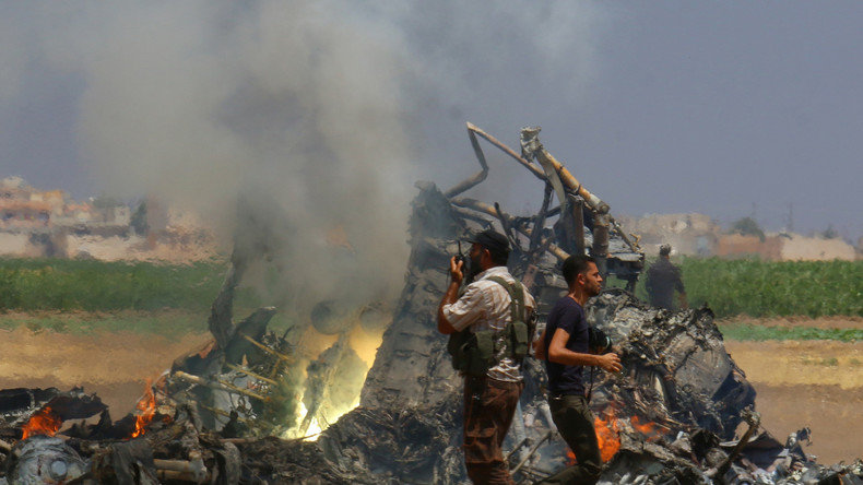Hubschrauber Wrack Syrien,Abschuss russischer Hubschrschrauber