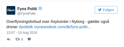 Tweet Dänemark Terrordrohung