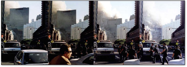 Bildsequenz Einsturz WTC 7