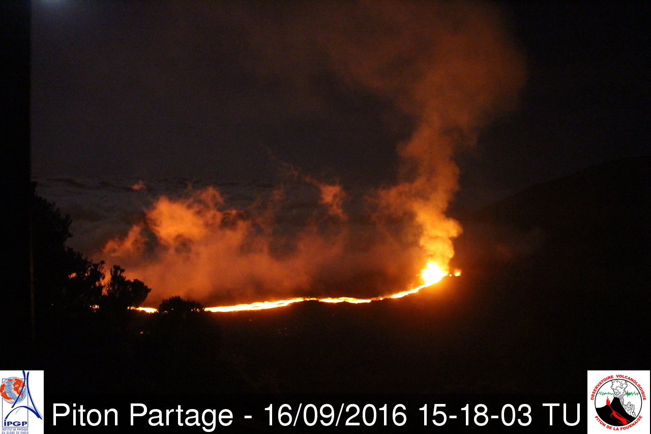 Ausbruch Piton de la Fournaise auf La Réunion