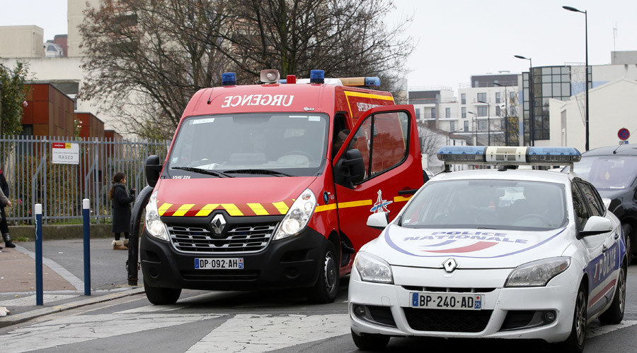 French police and firefighters