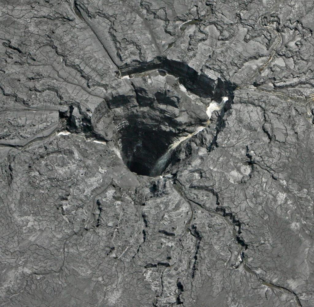 Der Krater hat einen Durchmesser von rund 14 Metern