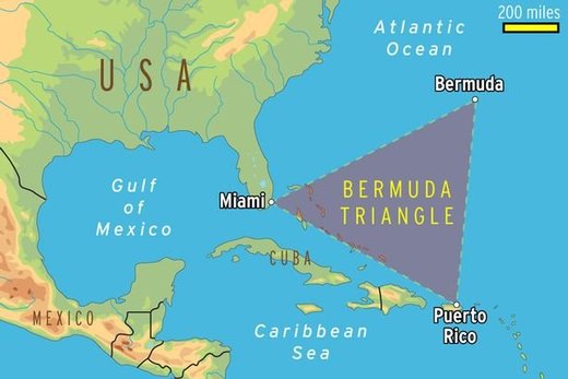 Bermuda Triangle map