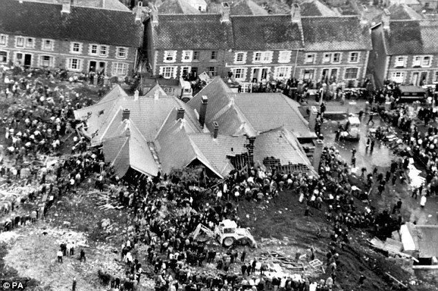 The aftermath of the disaster Aberfan 