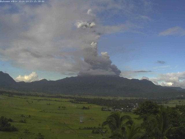 A Mt Bulusan phreatic eruption is recorded on October 23, 2016.