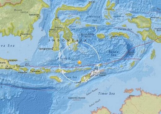 Underwater quake off Indonesia