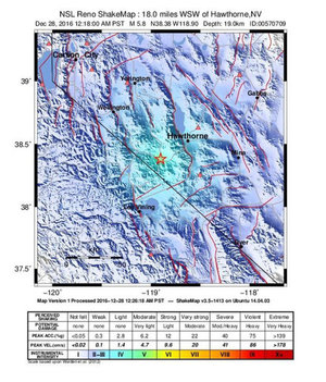 Erdbeben Nevada und Kalifornien / earthquakes Nevada California