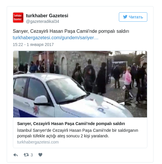 Tweet Schießerei Istanbul
