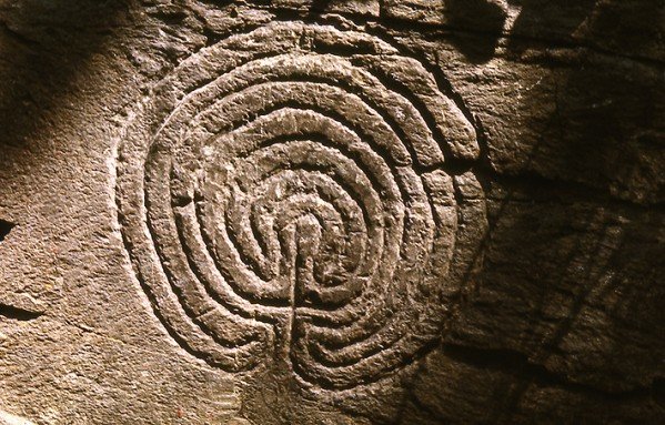 Labyrinth-Petroglyphen von Nigran Spanien