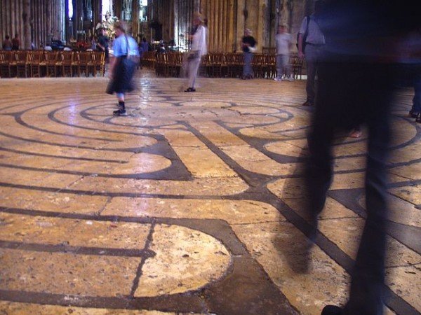 Bodenlabyrinth der KAthedrale von Chartres