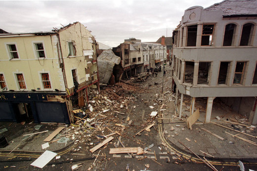 Die Edward Street in Portadown, Nordirland, am 24. Februar 1998