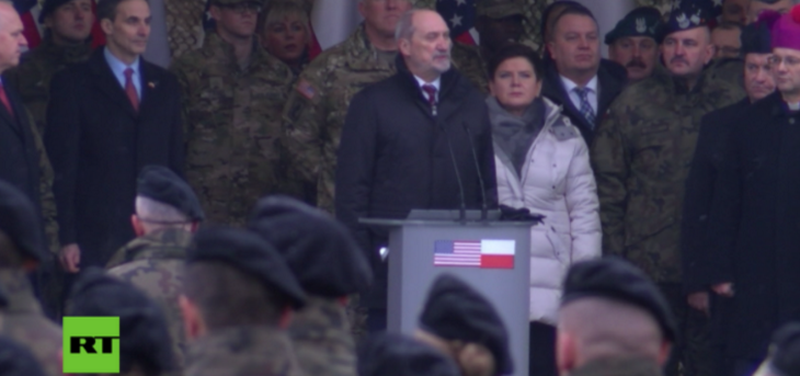 Willkommenszeremonie US-Truppen in Polen