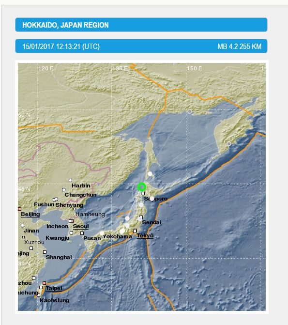 Erdbeben Japan Hokkaido