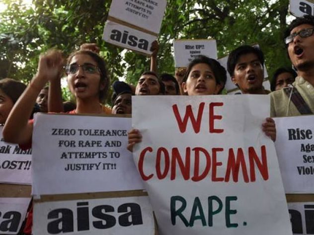Protest gegen Vergewaltigung