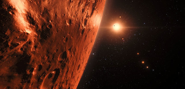Grafik Sternsystem TRAPPIST-1