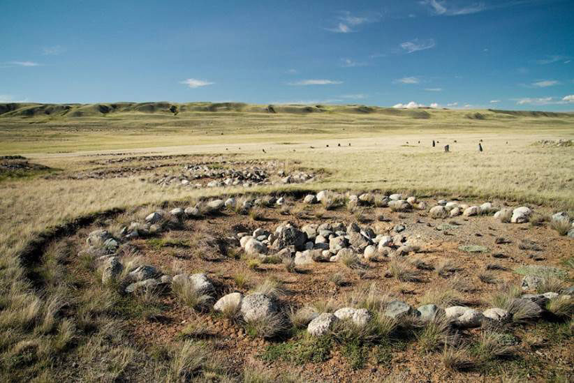 Grabhügel der Pazyryk Kultur (Ukok, südliches Altai, Russland).