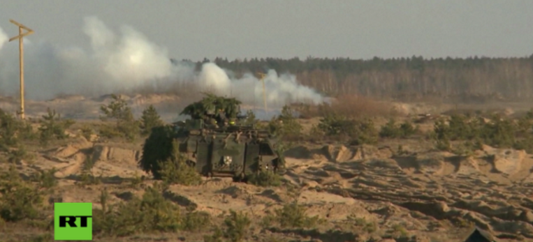 NATO-Militärtraining auf dem Truppenübungsplatz Rukla in Litauen unter deutscher Führung.