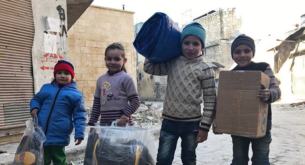 humanitäre Hilfe syrische Kinder Syrien