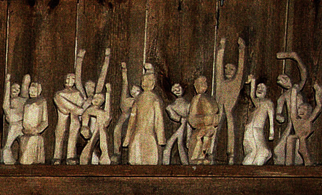 antike Holzfiguren Schweden