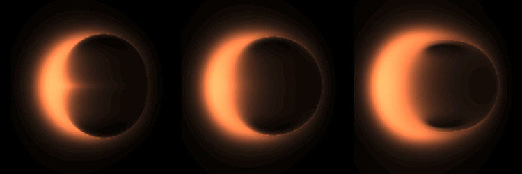 Theorie Darstellung schwarzes Loch