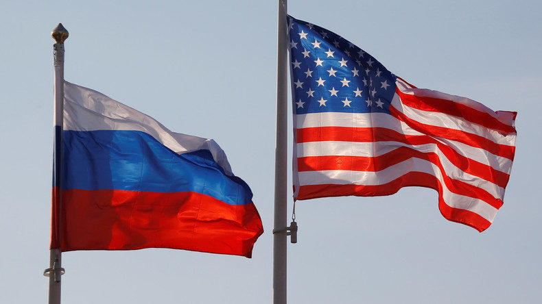 Flagge Russland USA