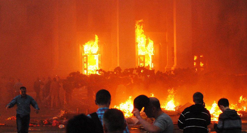 Massaker Odessa,Brand Gewerkschaftshaus Odessa