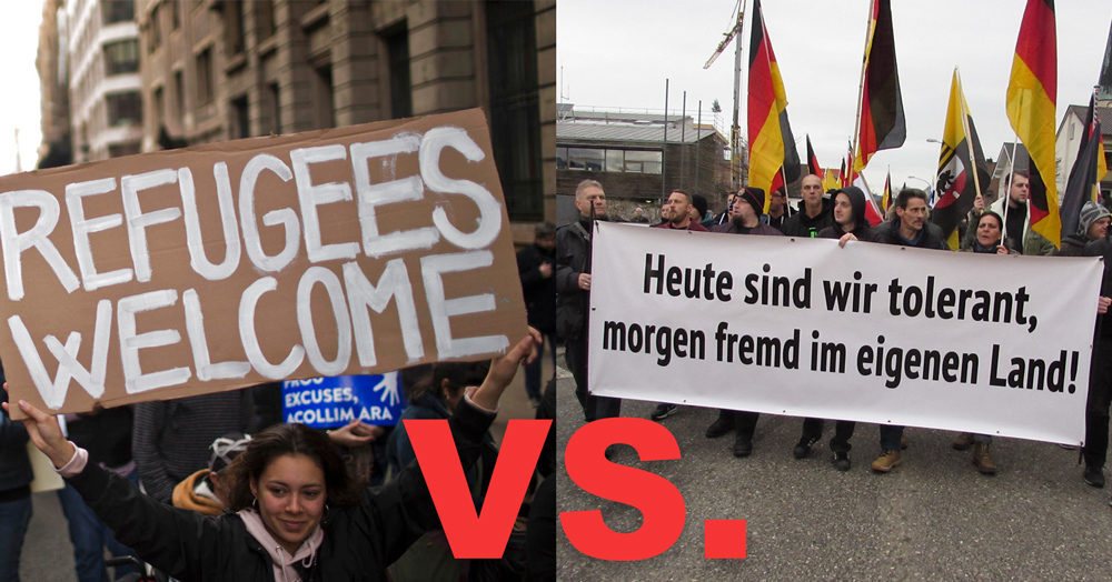 refugees welcome, deutsche bürger, flüchtlinge